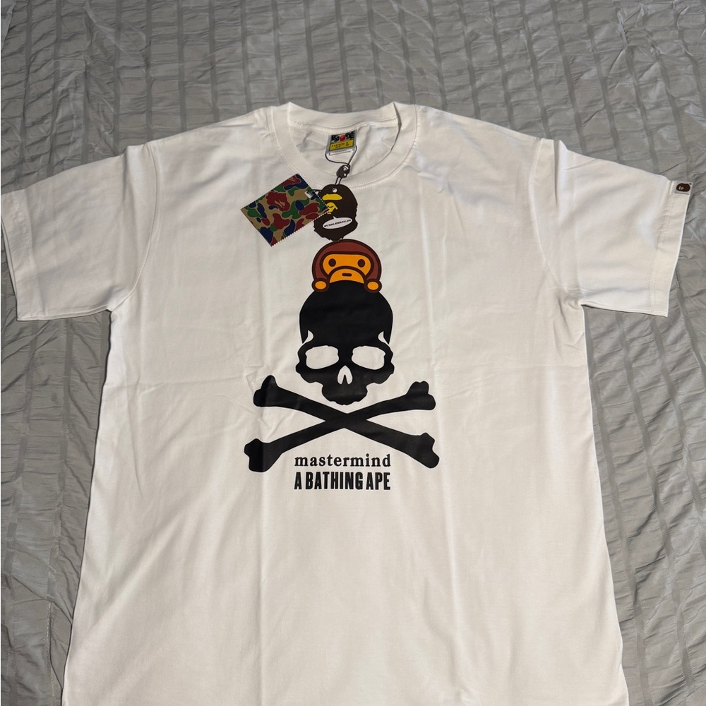 Bape x Mastermind JAPAN White Street Tee – Rare Collab!